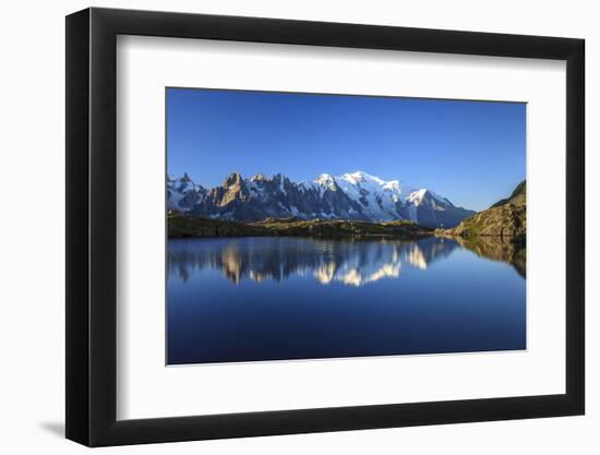 Mont Blanc, Top of Europe, Reflected During Sunrise in Lac Es Cheserys-Roberto Moiola-Framed Photographic Print