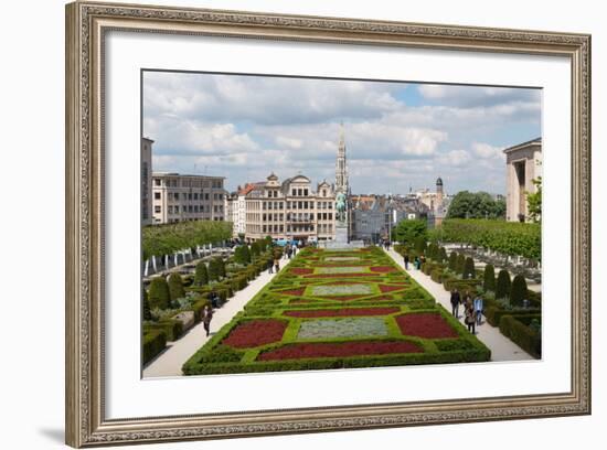 Mont Des Arts Garden, Brussels, Belgium, Europe-Carlo Morucchio-Framed Photographic Print
