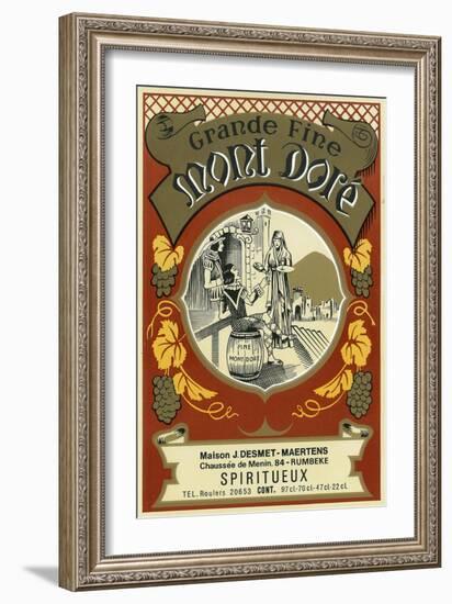 Mont Dore Wine Label - Europe-Lantern Press-Framed Art Print