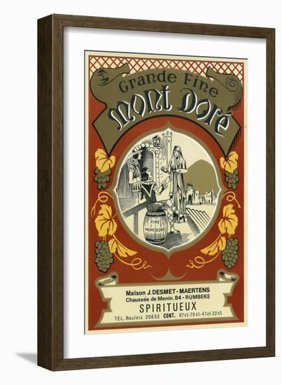 Mont Dore Wine Label - Europe-Lantern Press-Framed Art Print