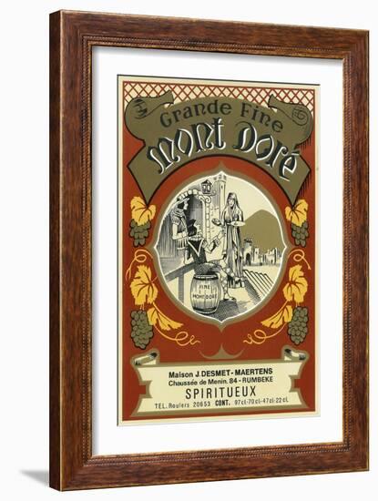 Mont Dore Wine Label - Europe-Lantern Press-Framed Art Print