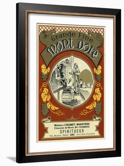 Mont Dore Wine Label - Europe-Lantern Press-Framed Art Print