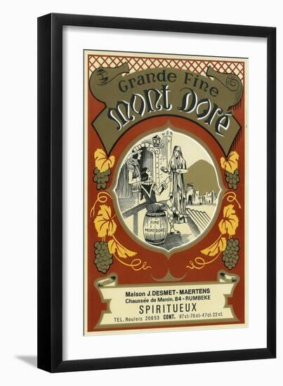 Mont Dore Wine Label - Europe-Lantern Press-Framed Art Print