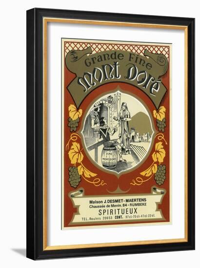 Mont Dore Wine Label - Europe-Lantern Press-Framed Art Print