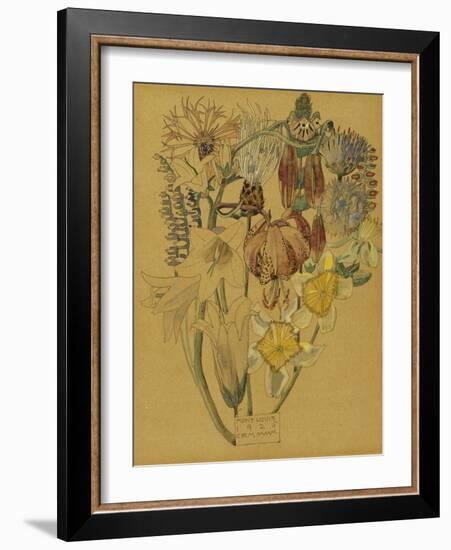 Mont Louis - Flower Study, 1925-Charles Rennie Mackintosh-Framed Giclee Print