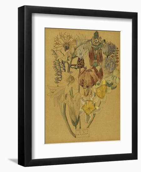 Mont Louis - Flower Study, 1925-Charles Rennie Mackintosh-Framed Giclee Print