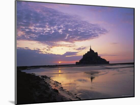 Mont-Saint-Michel at Sunset, Unesco World Heritage Site, La Manche Region, Basse Normandie, France-Roy Rainford-Mounted Photographic Print