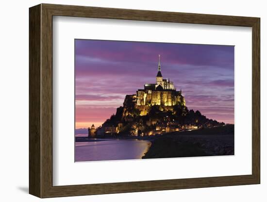 Mont Saint Michel at Sunset-Markus Lange-Framed Photographic Print