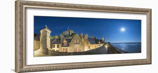 Mont Saint Michel Curtain Wall-Philippe Manguin-Framed Photographic Print