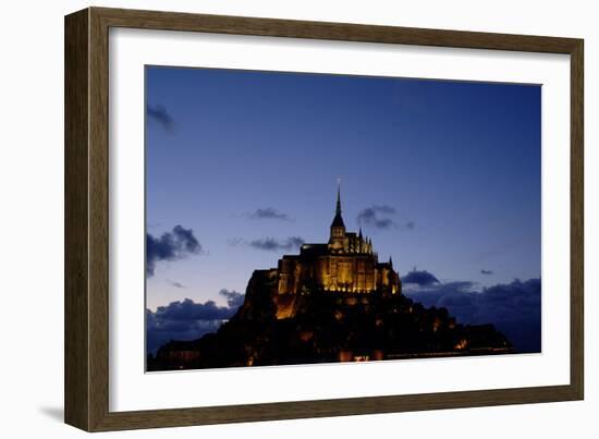 Mont Saint Michel Is a Tidal Island in Normandy, Approximately One Kilometre Off the French Coast-LatitudeStock-Framed Photographic Print