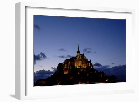 Mont Saint Michel Is a Tidal Island in Normandy, Approximately One Kilometre Off the French Coast-LatitudeStock-Framed Photographic Print