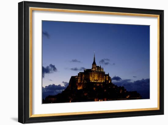 Mont Saint Michel Is a Tidal Island in Normandy, Approximately One Kilometre Off the French Coast-LatitudeStock-Framed Photographic Print