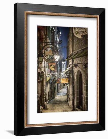 Mont Saint Michel La Grande Rue-Philippe Manguin-Framed Photographic Print