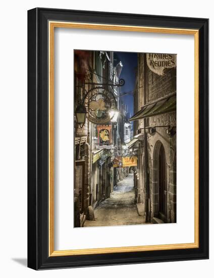 Mont Saint Michel La Grande Rue-Philippe Manguin-Framed Photographic Print