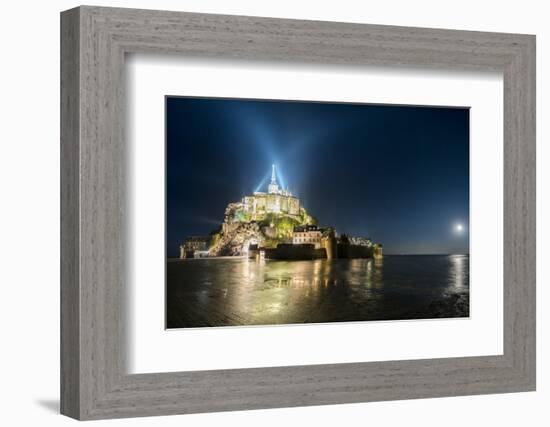 Mont Saint Michel La Nuit-Philippe Manguin-Framed Photographic Print