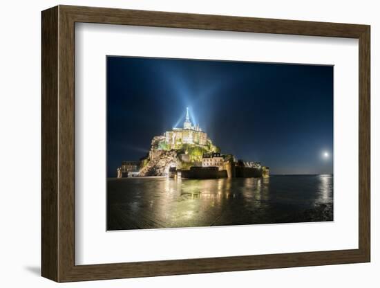 Mont Saint Michel La Nuit-Philippe Manguin-Framed Photographic Print