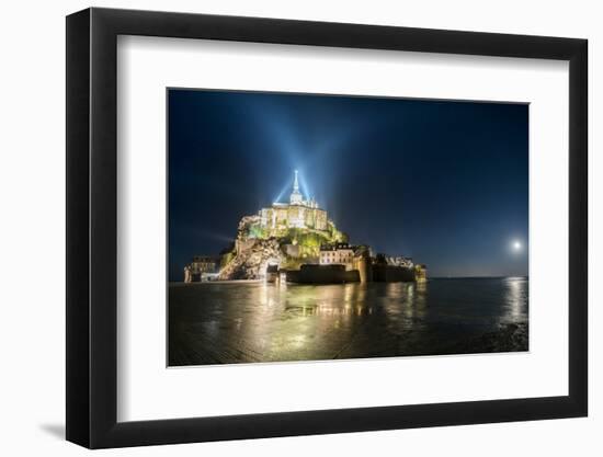 Mont Saint Michel La Nuit-Philippe Manguin-Framed Photographic Print
