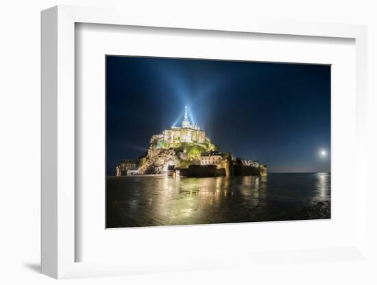 Mont Saint Michel La Nuit-Philippe Manguin-Framed Photographic Print