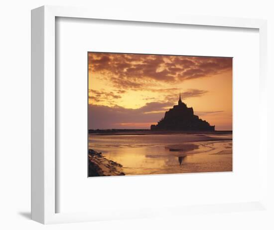 Mont Saint-Michel (Mont St. Michel) at Sunset, La Manche Region, Normandy, France, Europe-Roy Rainford-Framed Photographic Print