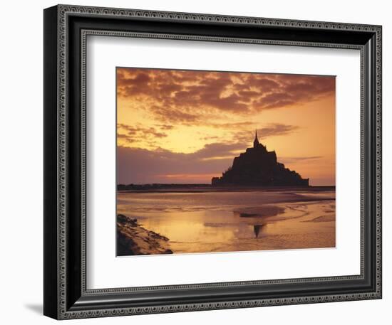 Mont Saint-Michel (Mont St. Michel) at Sunset, La Manche Region, Normandy, France, Europe-Roy Rainford-Framed Photographic Print