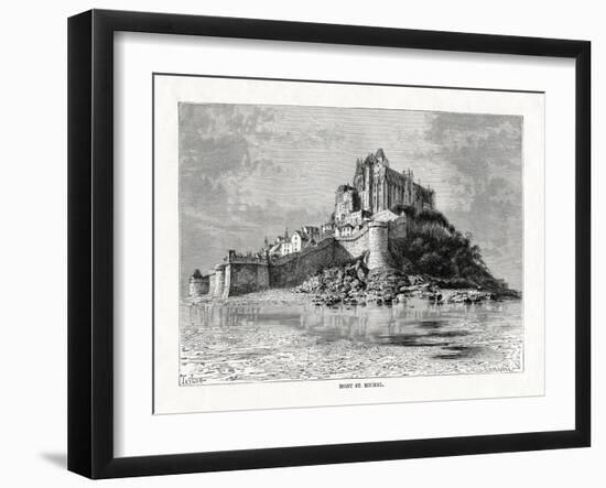 Mont-Saint-Michel, Normandy, France, 1879-C Laplante-Framed Giclee Print