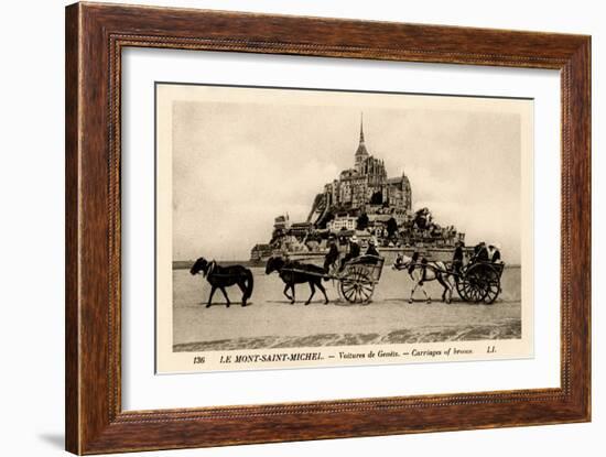 Mont-Saint-Michel, Normandy, France, Early 20th Century-null-Framed Giclee Print