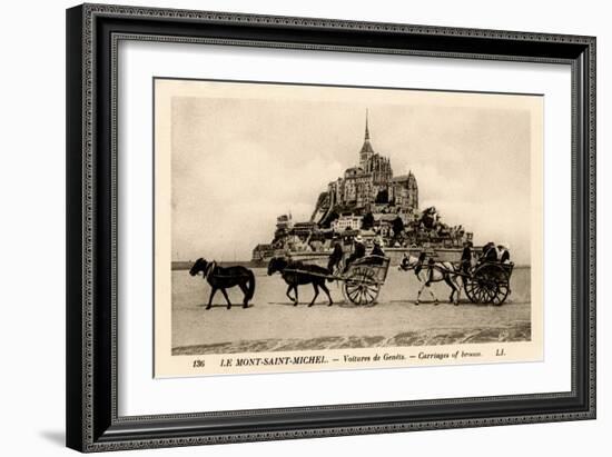 Mont-Saint-Michel, Normandy, France, Early 20th Century-null-Framed Giclee Print