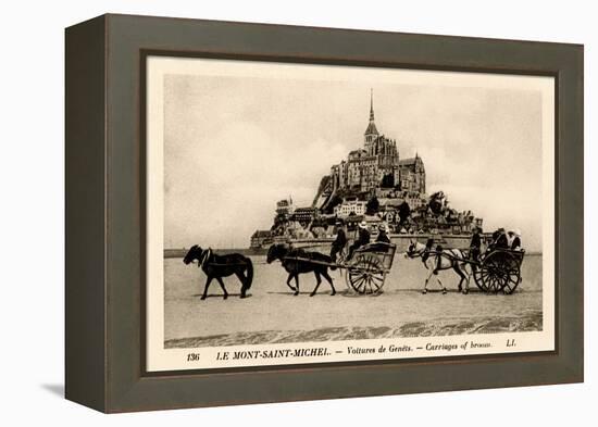 Mont-Saint-Michel, Normandy, France, Early 20th Century-null-Framed Premier Image Canvas