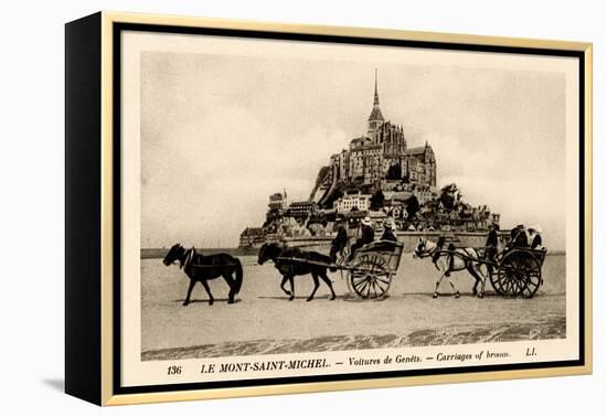 Mont-Saint-Michel, Normandy, France, Early 20th Century-null-Framed Premier Image Canvas