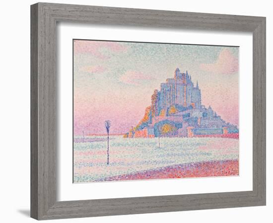 Mont Saint-Michel, Setting Sun, 1897 (Oil on Canvas)-Paul Signac-Framed Giclee Print