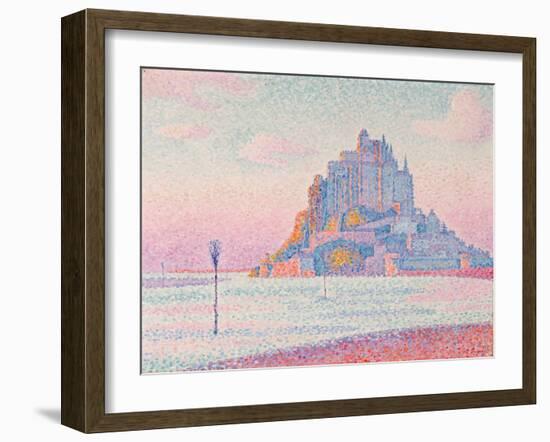 Mont Saint-Michel, Setting Sun, 1897 (Oil on Canvas)-Paul Signac-Framed Giclee Print