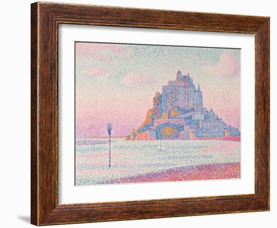 Mont Saint-Michel, Setting Sun, 1897 (Oil on Canvas)-Paul Signac-Framed Giclee Print