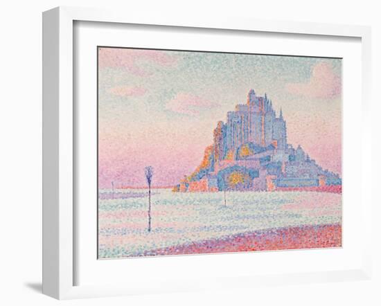 Mont Saint-Michel, Setting Sun, 1897 (Oil on Canvas)-Paul Signac-Framed Giclee Print