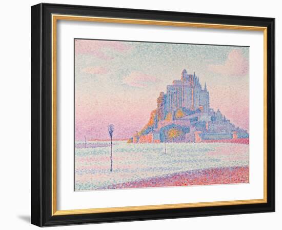 Mont Saint-Michel, Setting Sun, 1897 (Oil on Canvas)-Paul Signac-Framed Giclee Print