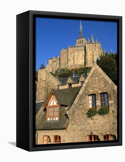Mont Saint Michel, Unesco World Heritage Site, Manche, Normandy, France-Bruno Morandi-Framed Premier Image Canvas