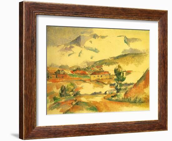 Mont Sainte-Victoire, 1887-Paul C?zanne-Framed Premium Giclee Print