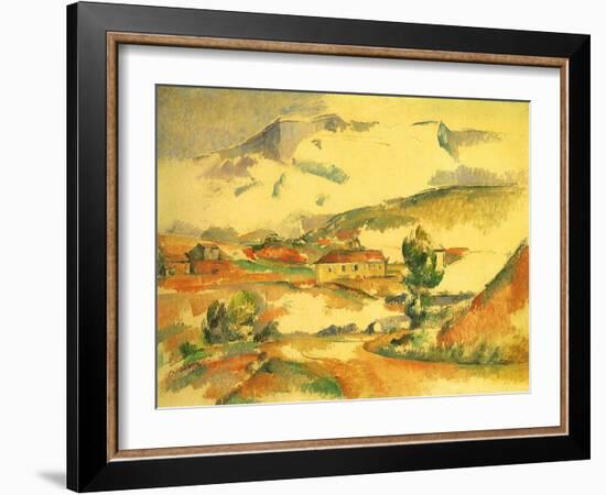 Mont Sainte-Victoire, 1887-Paul C?zanne-Framed Giclee Print