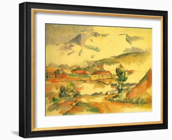 Mont Sainte-Victoire, 1887-Paul C?zanne-Framed Giclee Print