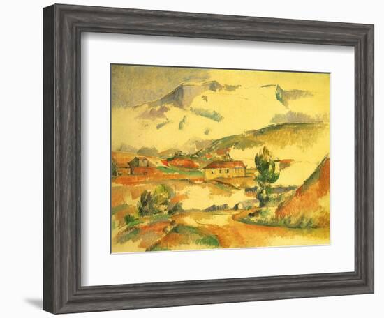 Mont Sainte-Victoire, 1887-Paul C?zanne-Framed Giclee Print