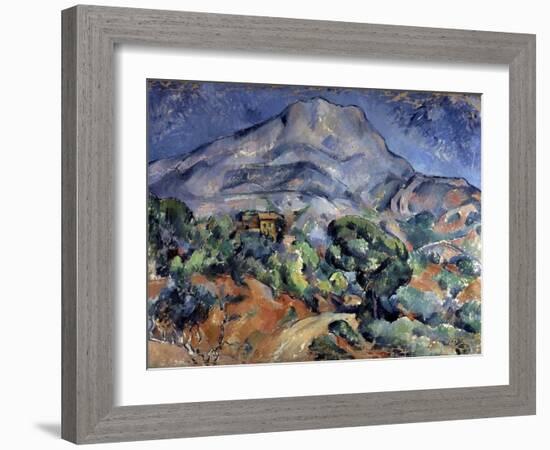 Mont Sainte-Victoire, 1896-1898-Paul Cézanne-Framed Giclee Print