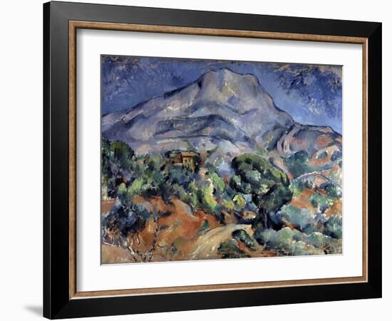 Mont Sainte-Victoire, 1896-1898-Paul Cézanne-Framed Giclee Print