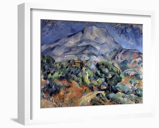 Mont Sainte-Victoire, 1896-1898-Paul Cézanne-Framed Giclee Print