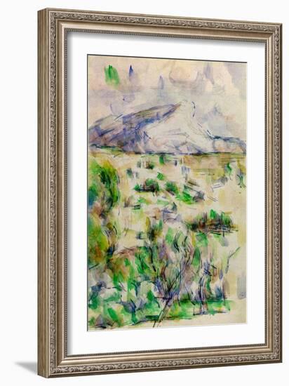 Mont Sainte Victoire from Les Lauves, 1902-06-Paul Cézanne-Framed Giclee Print