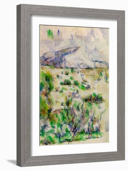 Mont Sainte Victoire from Les Lauves, 1902-06-Paul Cézanne-Framed Giclee Print