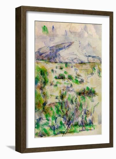 Mont Sainte Victoire from Les Lauves, 1902-06-Paul Cézanne-Framed Giclee Print