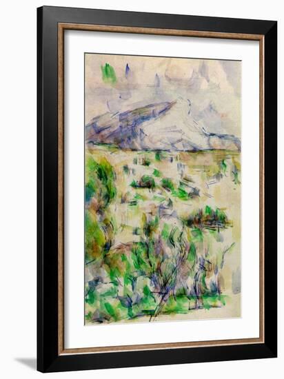 Mont Sainte Victoire from Les Lauves, 1902-06-Paul Cézanne-Framed Giclee Print