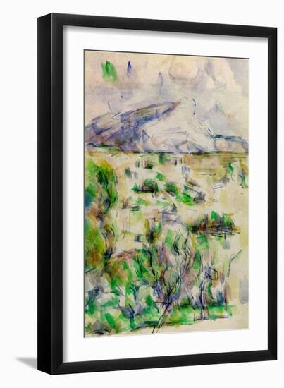 Mont Sainte Victoire from Les Lauves, 1902-06-Paul Cézanne-Framed Giclee Print