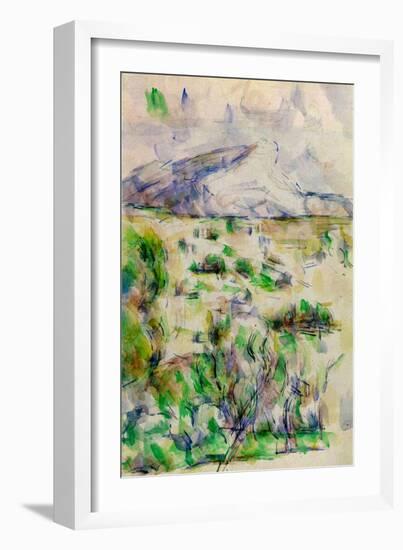 Mont Sainte Victoire from Les Lauves, 1902-06-Paul Cézanne-Framed Giclee Print