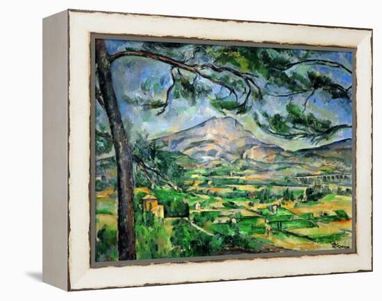 Mont Sainte-Victoire with Large Pine-Tree, circa 1887-Paul Cézanne-Framed Premier Image Canvas