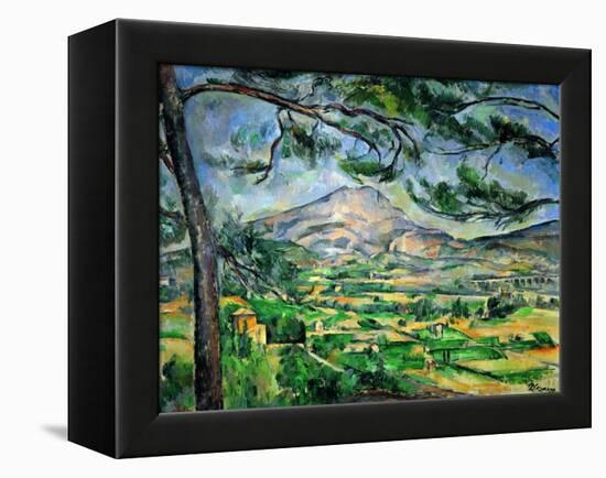 Mont Sainte-Victoire with Large Pine-Tree, circa 1887-Paul Cézanne-Framed Premier Image Canvas